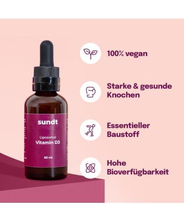 Vitamine D3 liposomale en gouttes pour renforcer les os et l immunit Flacon de 60 ml 30 jours Sans OGM Fabriqu en UE Sundt Nutrition Suppl ment alimentaire - Buy Online on GoSupps.com