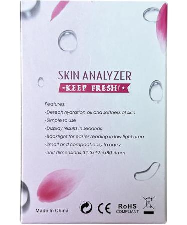 Skin Moisture Oil Softness Analyzer Digital Percentage Result AG13 Battery LCD Display Skin Care Tool Elitzia ET302 Mini Portable White - Buy Online on GoSupps.com