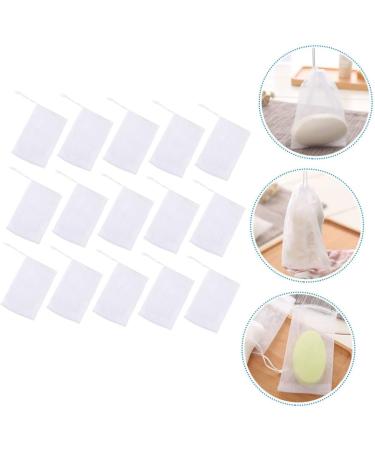 Outanaya 50pcs Soap Bag Foam Net Soap Saver Bag Foaming Net Cleansing Foaming Bag Soap Drying Bags Pe White - Buy Online on GoSupps.com