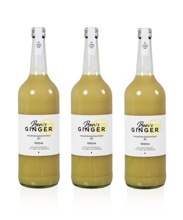 Ben's Ginger: Bio Ginger Center 1000ml |pressed by hand with love from Munich |daily booster ginger shot for tea cocktails dishes (3)