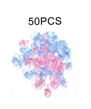 50pcs Acrylic Mini Pacifiers - Transparent Children's Day & Baptism Decor for Boys & Girls - Ideal for Anniversaries - Buy Online on GoSupps.com