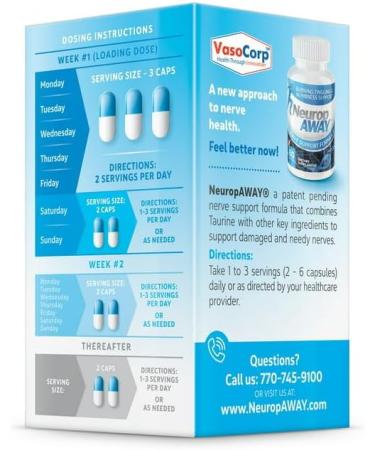 NeuropAWAY Nerve Support Formula Capsule | Patented Formula for Diabetic Neuropathy Relief - Buy Online on GoSupps.com