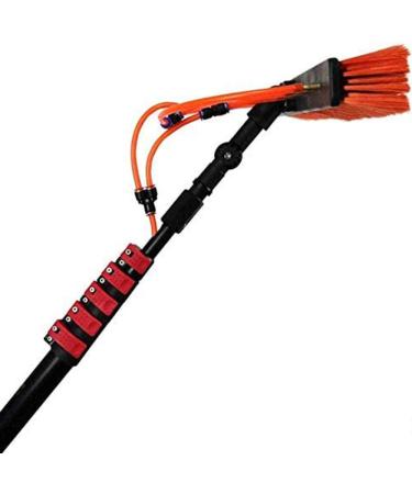 Window Cleaning Pole Water Fed Telescopic Brush Extendable Cleaner Conservatory Roof Red