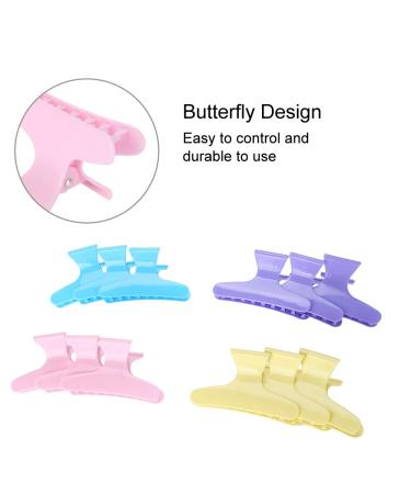 12Pcs Colorful Non-Slip Butterfly Hair Clamps - Hair Claw Accessories - Buy Online on GoSupps.com