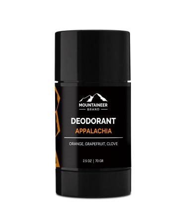 Mountaineer Brand All Natural Deodorant for Men and Women | Absorbent Arrowroot Powder and Dead Sea Salt | Sensitive Skin Odor Protection | Aluminum & Baking Soda Free | Appalachia 2.5oz