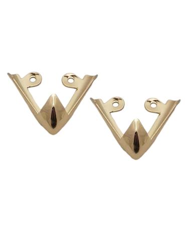 2 Pieces Shoes Pointed Protector High Heels Toe Cap Stylish Decoration Solid Color Accessories Repair Metal Shoes Tips Cap Gold