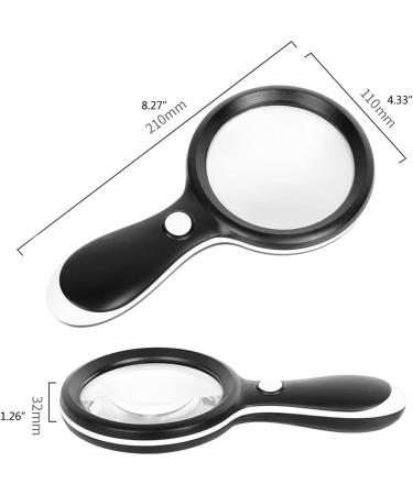 Handheld Large Magnifying Glass 10X Reading Magnifier for Seniors & Kids Magnifying Lens for Book Newspapers Reading Small Gift - Buy Online on GoSupps.com