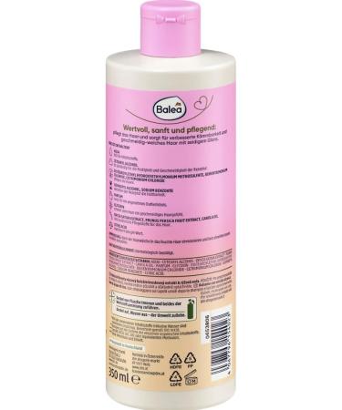 Whale Balea Natural Beauty Invigorating shampoo & conditioner set with organic peach extract and rice water + scalp massage brush for hair growth and blood circulation - Buy Online on GoSupps.com