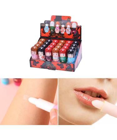 Lip Balm Doll Shaped 24 Lips Repair Moisturizer for Remove Dead Skin Nourishing (1 Box) lip moisturizer - Buy Online on GoSupps.com