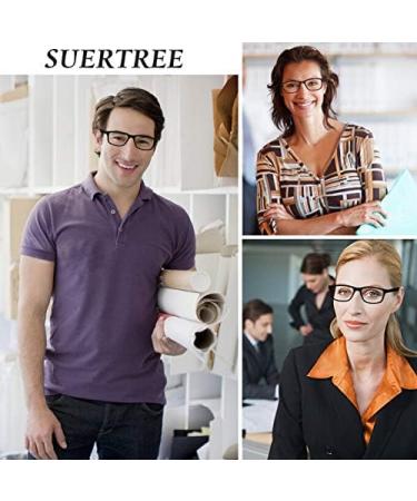 Suertree Square Spring Hinge Reading Glasses +2.00 Magnification Black 9801 - Buy Online on GoSupps.com