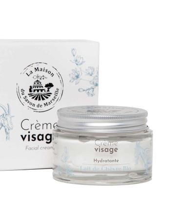 Maison du Savon de Marseille - Moisturising Face Cream with Organic Goats Milk and Argan Oil - 1.71 Oz Pot
