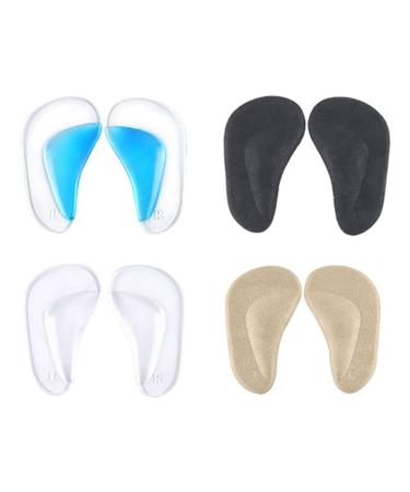 4 Pairs Arch Pad Ball of Foot Pads Flatfoot Corrector Insole Kids Arch Support Floor Mats for Kids Self- Foot Arch Support Plush Shoe Orthopedic Child Gel As Shown