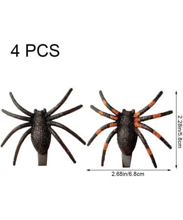 4 Pcs Spider Hair Clips Punk Spiders Shape Hair Barrettes Halloween Hairpin Gothic Spider Barrettes for Women Girls - Buy Online on GoSupps.com