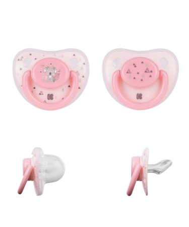 Kikkaboo Pacifier Savanna 6-18 Months - 2 Pack with Dust Cap & Ventilation Holes | Pink - International Shipping Available - Buy Online on GoSupps.com
