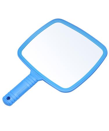 Accessotech Professional Handheld Salon Barbers Hairdressers Paddle Mirror Tool with Handle (Blue)