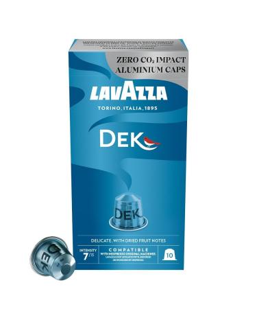 Lavazza Dek Coffee Pack of 10 Nespresso compatible aluminium capsules