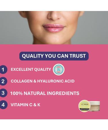 Collagen Lip Mask with Hyaluronic Acid Coconut Dream Lip Treatment for Dry Chapped Lips Plumping & Hydrating Overnight Lip Mask Natural Lip Care by Botanicals Made in USA Botanicals by W.D.D - Buy Online on GoSupps.com