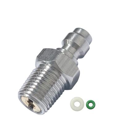 Universal 8mm Quick-Disconnect Plug Adapter, Stainless Steel 1/8" NPT Male Thread PCP Paintball Charging Fittings with Sealing O-Ring 1/8 NPT