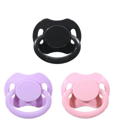 Landofgenie Adult Size Pacifier Large Teat Shield Pacifier 3pcs-Black+Pink+Purple Bone Shape - Buy Online on GoSupps.com