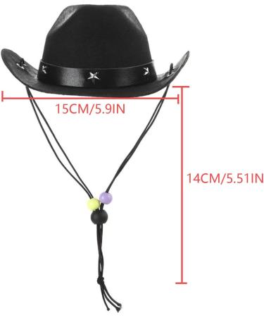 AWOCAN Cowboy Hat Pet Costume for Dogs & Cats - Black | Fun Holiday Party Decoration - Buy Online on GoSupps.com