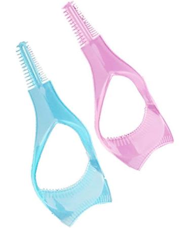 Ogquaton 3in1 Mascara Shield Guard Eyelash Brush Curler Guide Applicator Comb Makeup Tool Random Color Stylish and Popular - Buy Online on GoSupps.com