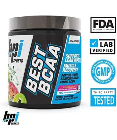 BPI Sports Best BCAA 30 Servings - Sour Candy Flavor BCAA Powder for Muscle Recovery and Protein Synthesis - Buy Online on GoSupps.com