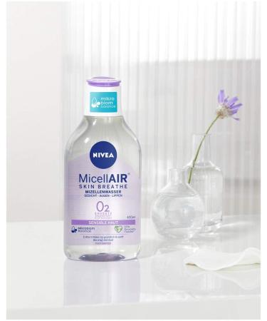 Nivea Micellar Water for Sensitive Skin 400ml - Nourishing Makeup Remover with Dexpanthenol & Grape Seed Oil - Gentle Facial Cleanser - International Shipping Available - Buy Online on GoSupps.com