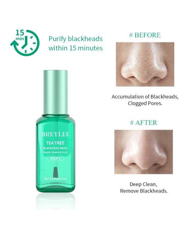 Breylee Blackhead Mask with Tea Tree Oil for Deep Cleansing - 100 Pcs Strip Paper Included - Buy Online on GoSupps.com