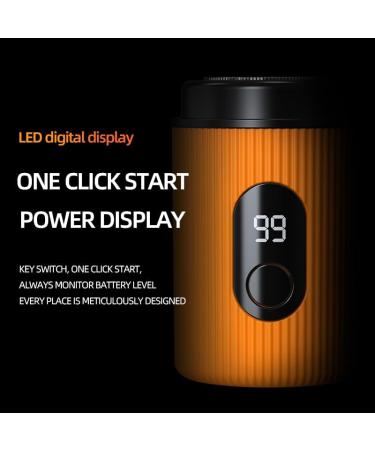 Mini Electric Shaver - Portable Waterproof Razor for Men & Women | Travel-Friendly & Gift-Ready | Type-C Charging (Orange - Buy Online on GoSupps.com