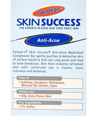 Palmers Skin Success Anti-Acne Complexion Soap Bar 3.5oz - Pack of 12 - Buy Online on GoSupps.com