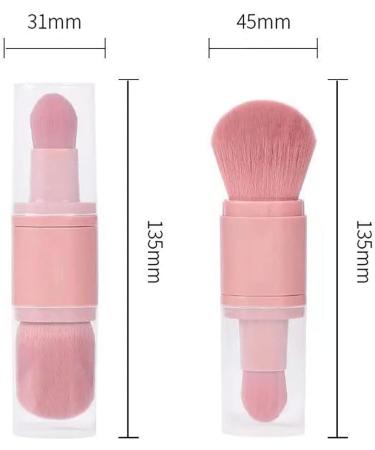 Foundation Makeup Brush Double-ended Makeup Brush Mixing Liquid Powder Concealer Makeup Blush Brush (Pink) - Buy Online on GoSupps.com