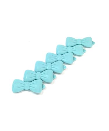 Hair bow hair clip for pets dog hair clip 6 pieces turquoise 03