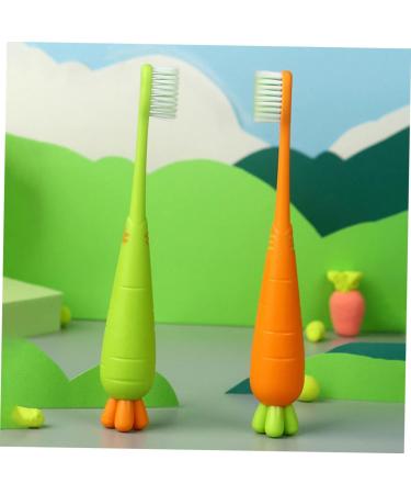 Gleavi 6th Carrot Manual Toothbrush for Kids - Fun Character Design for Toddlers & Babies Ideal for Pets - Buy in Bulk! - Buy Online on GoSupps.com
