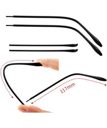 Viorno glasses glasses 2 pairs of anti-slip ear holder long ironing tips ear pads glasses holders replacement tips for thin metal glasses (black)