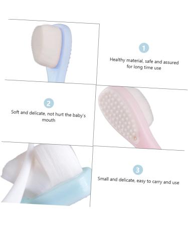 Tovinanna 4-Piece Manual Soft Toothbrush Set for Kids | Infant & Toddler Cleaning | Tongue Cleaner & Bath Essentials - Buy Online on GoSupps.com