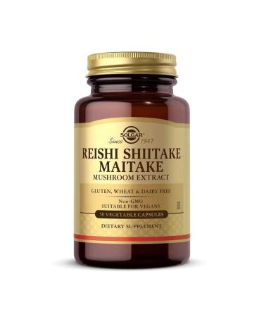 Solgar Reishi Shiitake Maitake Mushroom Extract 50 Vegetable Capsules