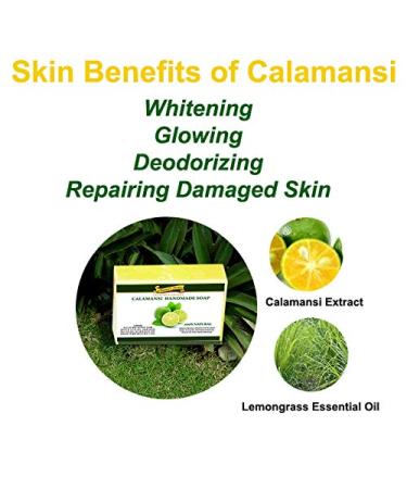 Organic Cold-Pressed Coconut Oil & Noni Calamansi Soap | Handmade Beauty for Dry Sensitive Skin | 4.3oz (4 Pack) - Philippines - Buy Online on GoSupps.com