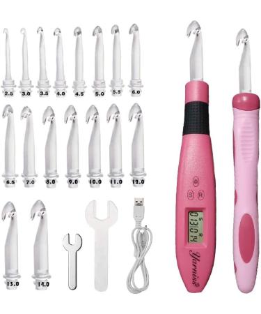 Yarniss Light Up Crochet Hooks Set - 17 Sizes with Stitch & Row Counter - Buy Online on GoSupps.com