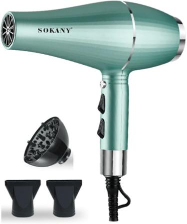 SOKANY PROFESSIONAL ADJUSTABLE HAIR DRYER WITH DIFFUSER 2000W SK-14009 - Buy Online on GoSupps.com