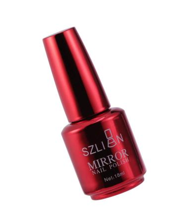 Minkissy 1pc Metallic Nail Polish Long Lasting Semi- Mirror Effect Nail Art Polish Shiny Metal Nail Polish (Wine Red)