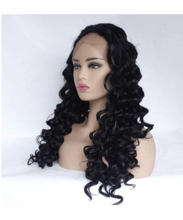 BGHJUE N Black Long Roll Synthetic Wig for Women - Heat Resistant Left Side Part High Density International Shipping - Buy Online on GoSupps.com