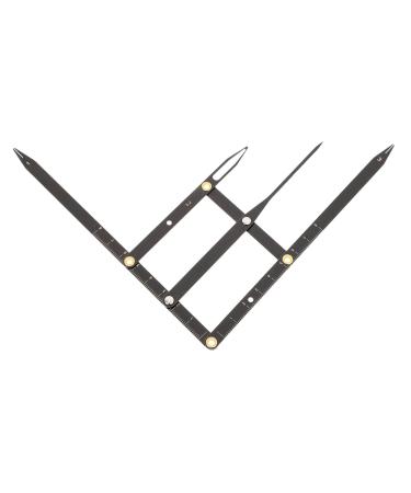 Didiseaon 5 Pcs Second Generation Scale Eyebrow Shape Microblading Ruler Eyebrow Measurement Tool Bagged Mold 25x5x0.6cmx5pcs Blackx5pcs