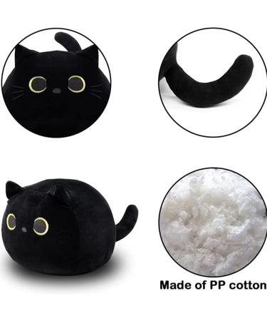 OUKEYI 50cm Black Cat Plush Toy Black Cat Pillow Fat Cat Kawaii Pillow Stuff Plushies Lumbar Back Cushion Decoration for Kids Home Decor Gift Boys Girls Birthday Valentines Christmas - Buy Online on GoSupps.com