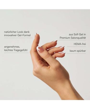 Doonails Soft Gel Press-On Nails Set | 30 Classic French Full Cover Rounded Nails | Salon Quality Medium Natural Fit - Buy Online on GoSupps.com