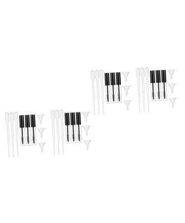 Healvian 2 Sets Mascara Tube Liquid Eyeliner Tube Clear Eyelash Mascara Eyelash Wand Bottle Wine Lip Abs