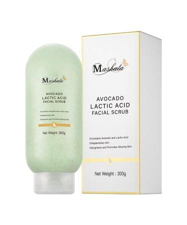 Mashata Avocado Oil & Lactic Acid Facial Scrub For Skin Care - 300 Grams | Facial Skin Care Product Used As Face Scrub For Glowing Skin