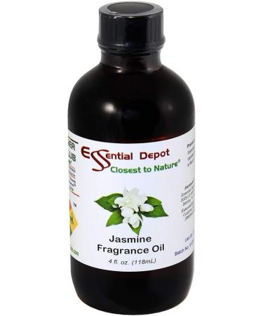 Jasmine Fragrance Oil 4 oz - Premium Aromatic Oil in Amber Glass Bottle - International Shipping Available - Buy Online on GoSupps.com