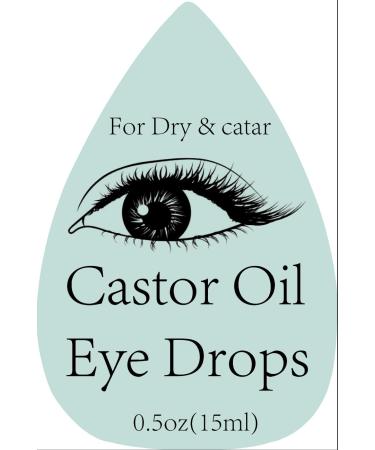 SHUNNIUB Castor Oil Drops Moisturizing & Soothing Relief for Dry Eyes Preservative Free