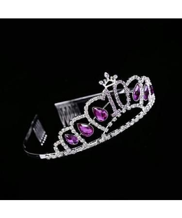 FRCOLOR 10th Birthday Crown Birthday Rhinestone Crown Purple Crystal Birthday Tiara Headband for Girls - Buy Online on GoSupps.com