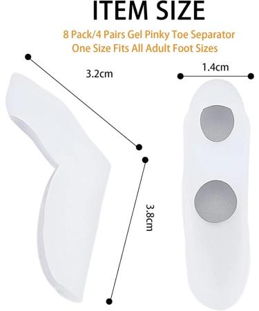 Runrayay 8-Pack Bale Toe Corrector Pads | Gel Pinky Toe Bunion Protection & Relief | Small Toe Protection for Women - Style 5 - Buy Online on GoSupps.com
